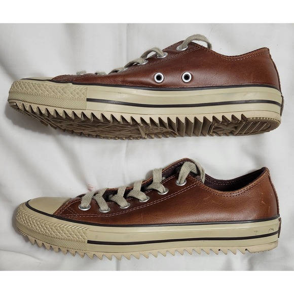 Converse Chuck Taylor All Star City Trek Brown Leather Low Top Sneakers 141969C - Picture 4 of 8